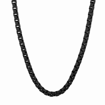 Amour 1/2 CT TW Black Diamond Tennis Necklace In Sterling