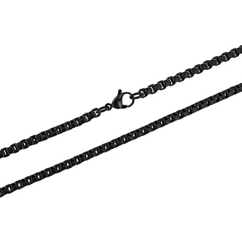 Black IP Stainless Steel Box Link Fashion Chain