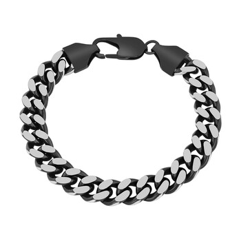 Men's Heavy Skulls Stainless Steel Curb Link Chain Bracelet Punk Biker Gothic