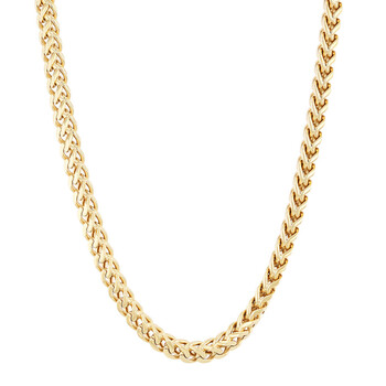 Stainless Steel Yellow IP Finish Franco Link 24" Chain