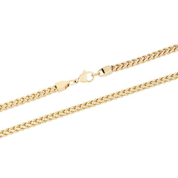 Stainless Steel Yellow IP Finish Franco Link 24" Chain