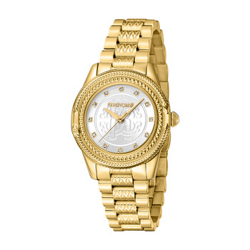 Roberto Cavalli Fashion Watch Quartz Rose Gold Dial Ladies