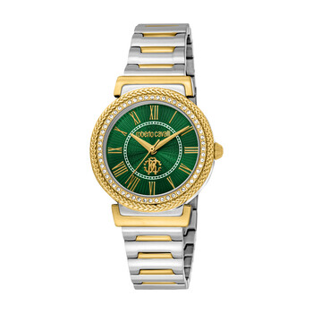 腕時計その他 Ferragamo Two-Tone Bracelet Watch With Green Guilloche Dial Salvatore Ferragamo Women's Vega Upper East Chronograph Two