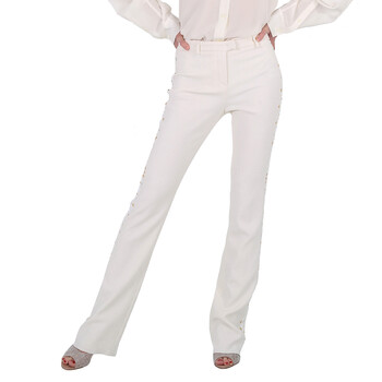 デニム・ジーパン PACO RABANNE '1969' jeans White 24FCPA245CO0526 Signature off white jeans with 1969 discs | Rabanne
