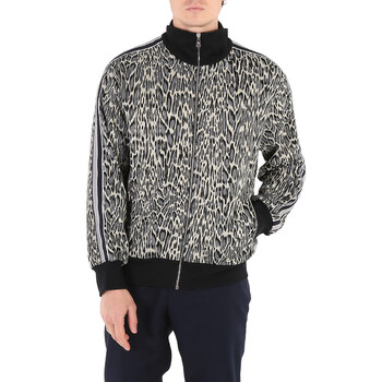 Roberto Cavalli Men's Animalier Jacquard Weave Zip Sweater, Brand