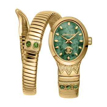 Roberto Cavalli Serpente Ornato Mother of Pearl Dial Ladies Watch