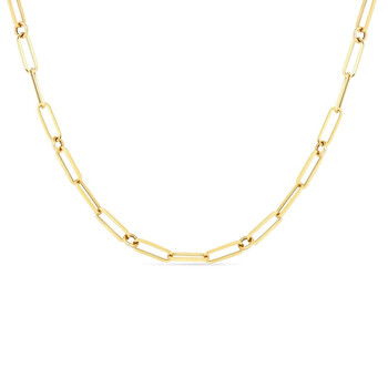 18k Yellow Gold Fine Paperclip Chain 22 Inch 5310167AY220 18k Yellow Gold Fine Paperclip Chain 22 Inch 5310167AY220