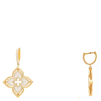 18K Yellow Gold Venetian Princess Pirouette Diamond & Mother Of Pearl Flower Drop Earrings 8883468AYERXP 18K Yellow Gold Venetian Princess Pirouette Diamond & Mother Of Pearl Flower Drop Earrings 8883468AYERXP