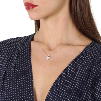 Diamond Heart Lock Necklace In 18K White Gold - 002135AWCHX0 Diamond Heart Lock Necklace In 18K White Gold - 002135AWCHX0