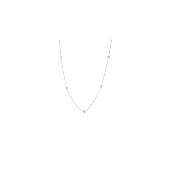 Diamonds By The Inch White Gold 5 Station Necklace Diamonds By The Inch White Gold 5 Station Necklace