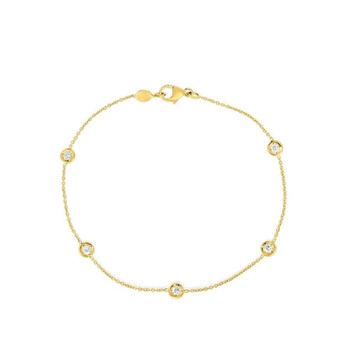 Diamonds By The Inch Yellow Gold 5 Station Bracelet - 001316AYLBD0 Diamonds By The Inch Yellow Gold 5 Station Bracelet - 001316AYLBD0