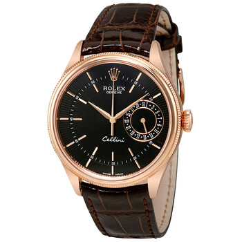 Cellini Black Dial 18K Rose Gold Automatic Men's Watch 50515BKSBRL Cellini Black Dial 18K Rose Gold Automatic Men's Watch 50515BKSBRL