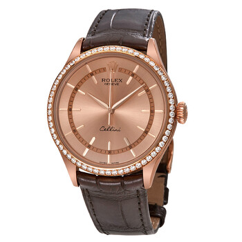 Cellini Pink Dial Automatic Men's 18kt Everose Gold Watch 50705RBR