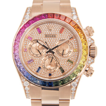 Rolex Cosmograph Daytona Chronograph Automatic Rainbow Pave