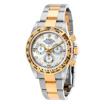 Cosmograph Daytona Mother of Pearl Diamond Steel and 18K Yellow Gold Men's Watch 116503MDO
