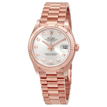 Datejust 31 Automatic 18kt Everose Gold Diamond Silver Dial Ladies Watch 278275-0039 Datejust 31 Automatic 18kt Everose Gold Diamond Silver Dial Ladies Watch 278275-0039