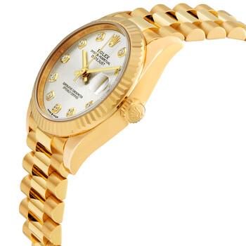 Datejust 31 Automatic 18kt Yellow Gold Diamond Silver Dial Ladies Watch 278278SDP