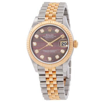 Datejust 31 Automatic Diamond Black Mother Of Pearl Dial Ladies Watch 278273BKDJ