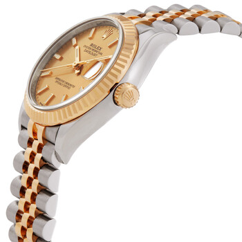 Datejust 31 Champagne Dial Automatic Ladies Steel and 18kt Yellow Gold Jubilee Watch 278273CSJ
