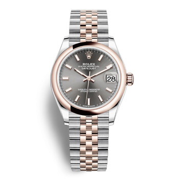Datejust 31 Dark Rhodium Dial Automatic Ladies Steel and 18kt Everose Gold Jubilee Watch