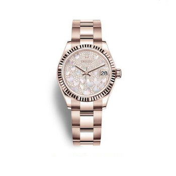 Rolex Datejust 31 Mother of Pearl Diamond Dial Ladies 18kt Everose
