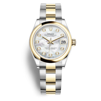 Datejust 31 Mother of Pearl Diamond Dial Ladies Steel and 18kt Yellow Gold Jubilee Watch