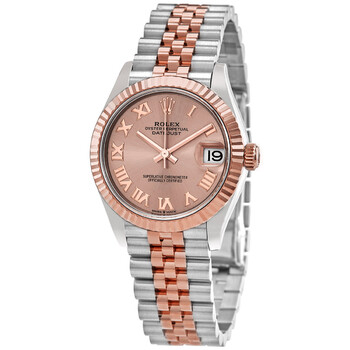 Datejust 31 Rose Roman Dial Automatic Ladies Steel and 18kt Everose Gold Jubilee Watch 278271PKRJ