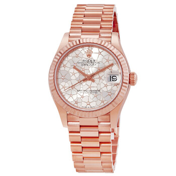 Rolex Datejust 31 Mother of Pearl Diamond Dial Ladies 18kt Everose