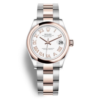 Datejust 31 White Dial Automatic Ladies Steel and 18kt Everose Gold Oyster Watch