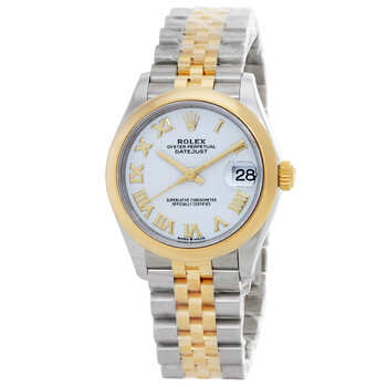 Datejust 31 White Dial Automatic Ladies Steel and 18kt Yellow Gold Jubilee Watch 278243WRJ