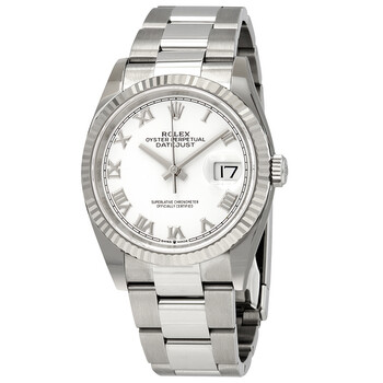 Datejust 36 Automatic White Dial Ladies Oyster Watch 126234WRO