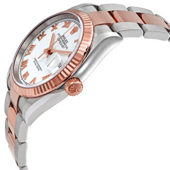 Datejust 36 Automatic White Dial Men's Steel and 18kt Everose Gold Oyster Men's Watch 126231WRO