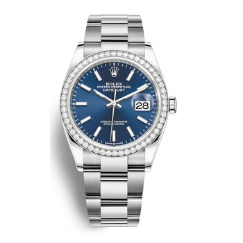 Datejust 36 Blue Dial Automatic Unisex Oyster Watch 126284BLSO
