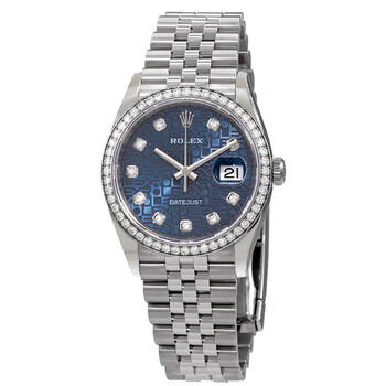 Datejust 36 Blue Jubilee Diamond Diall Automatic Unisex Watch 126284BLJDJ