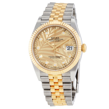 Rolex Datejust 36 Automatic Champagne Dial Men's Steel and