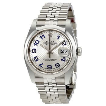 Datejust 36 Silver Dial Stainless Steel Jubilee Bracelet Automatic Men's Watch 116200SBLAJ