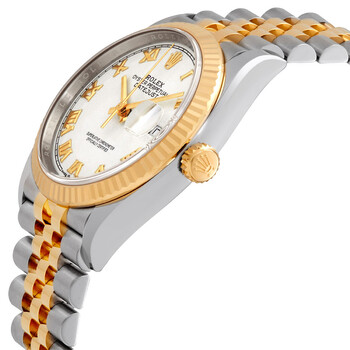Datejust 36 White Dial Men's Stainless Steel and 18kt Yellow Gold Jubilee Watch 126233WRJ
