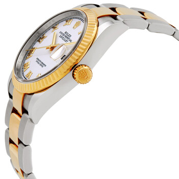 Datejust 36 White Dial Men's Stainless Steel and 18kt Yellow Gold Oyster Watch 126233WRO