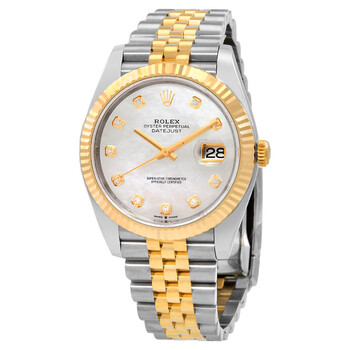 Rolex Datejust 41 White Mother of Pearl Dial Automatic Men display picture 1