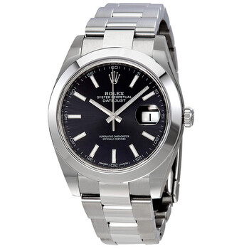 Rolex Datejust Black Dial Automatic Men's Jubilee Watch 126300BKSJ