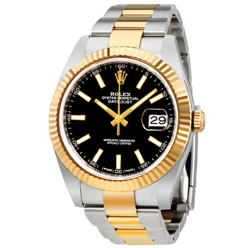 Datejust 41 Black Dial Steel and 18K Yellow Gold Oyster Men's Watch 12633BKSO