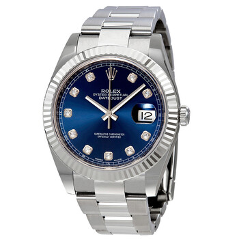 Datejust 41 Blue Diamond Dial Automatic Men's Watch 126334BLDO