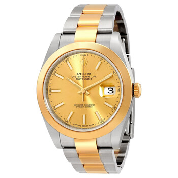Datejust 41 Champagne Dial Steel and 18K Yellow Gold Oyster Men's Watch 126303CSO