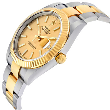 Datejust 41 Champagne Dial Steel and 18K Yellow Gold Oyster Men's Watch 126333CSO