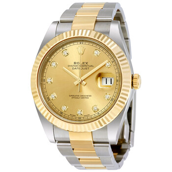 レビュー高評価の商品 Datejust Rolex Champagne Gold Yellow 18K and Steel Dial ジャケット・アウター