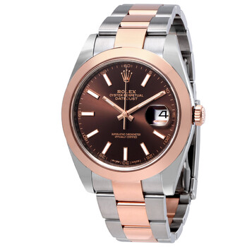 Rolex Datejust 41 Chocolate Brown Dial Steel and 18K Rose Gold