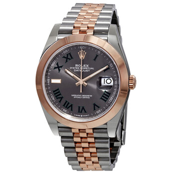 Datejust 41 Grey Dial Men's Steel and 18K Everose Gold Jubilee Watch 126301GYRJ Datejust 41 Grey Dial Men's Steel and 18K Everose Gold Jubilee Watch 126301GYRJ