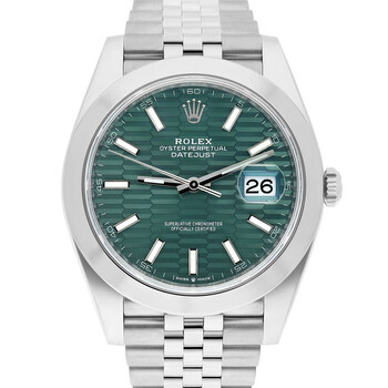 Rolex Datejust 36 Automatic Olive Green Palm Ladies Watch
