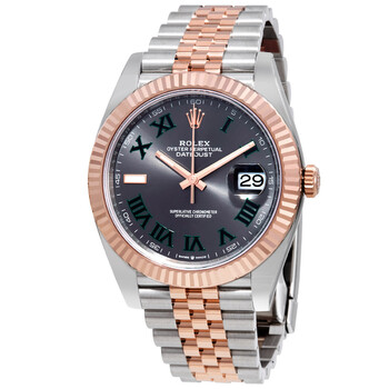Datejust 41 Slate Dial Automatic Men's Steel and 18k Everose Gold Jubilee Watch 126331GYRJ M126331-0016