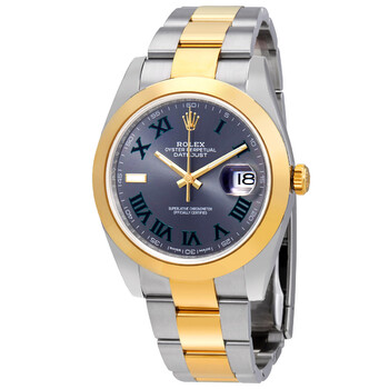 Datejust 41 Slate Dial Automatic Men's Steel and 18kt Yellow Gold Oyster Watch 126303GYRO